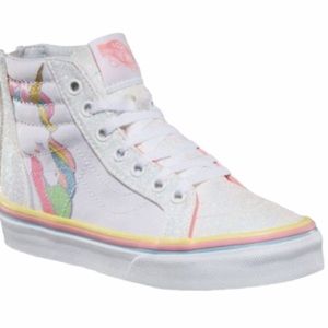 Vans Toddlers Unicorn Rainbow Glitter SK8-Hi Zip